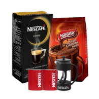 Nescafe Forte Filtre Kahve 500 Gr Nestle Sıcak Çikolata 1 Kg + Nescafe Kahve Kupası + Nescafe French Press Hediyeli