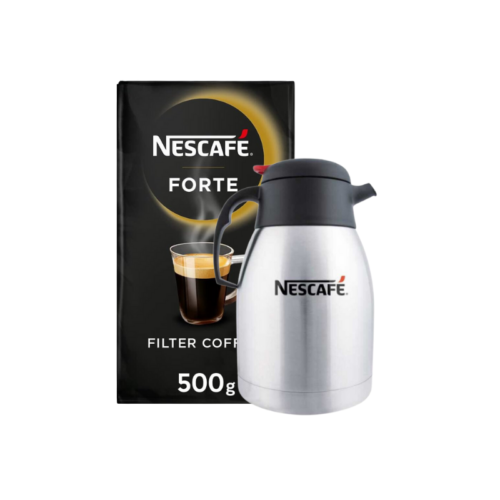 Nescafe Forte Filtre Kahve 500 Gr + Nescafe Çelik Termos 1,5 Lt Hediyeli