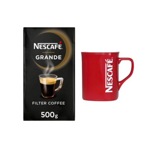 Nescafe Grande Filtre Kahve 500 Gr + Nescafe Kırmızı Kupa Hediyeli